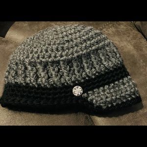 Homemade crochet winter hat